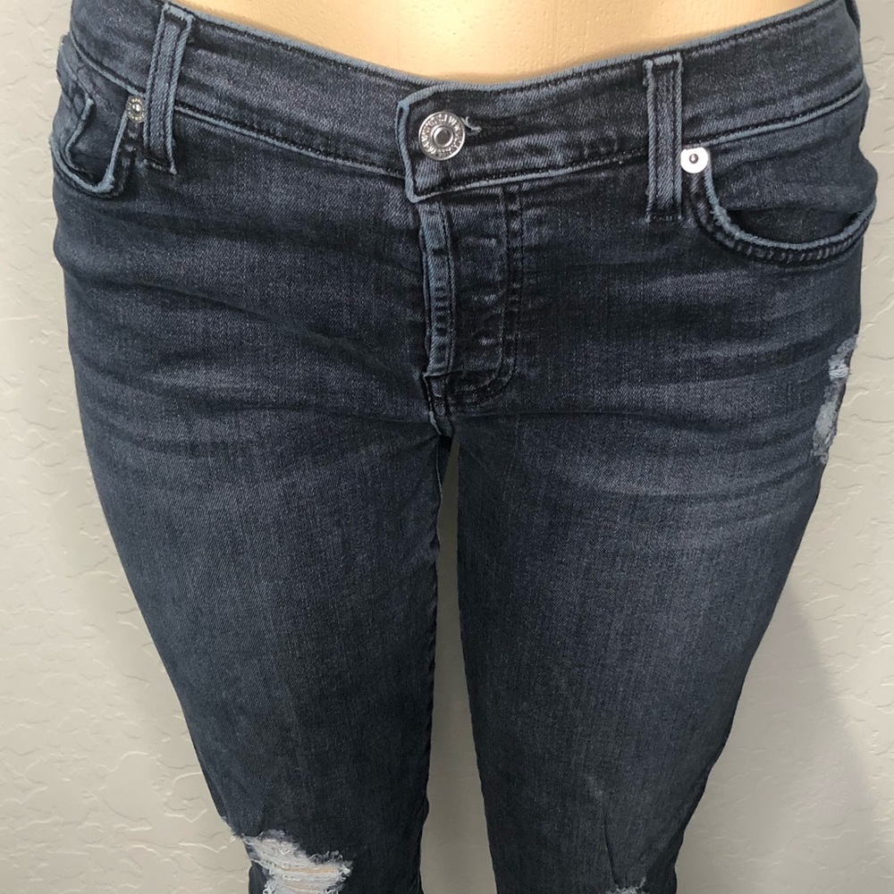 74AMK Josefina Gray Skinny BF Jeans Sz 28 - Picture 3 of 8